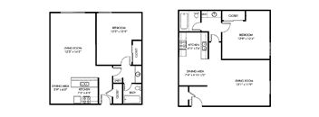 Tierra Del Sol 1Bed 1Bath Plan 3 Floorplan