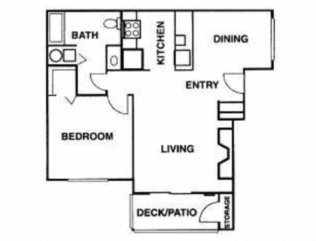 Silver Shadow Apartments 1 bedroom 1 bathroom floor plan