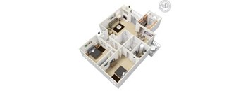 The Forest at Duck Creek 2 bedroom 2 bathroom floor plan