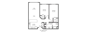 Belmont Dairy Two Bedroom Floorplan