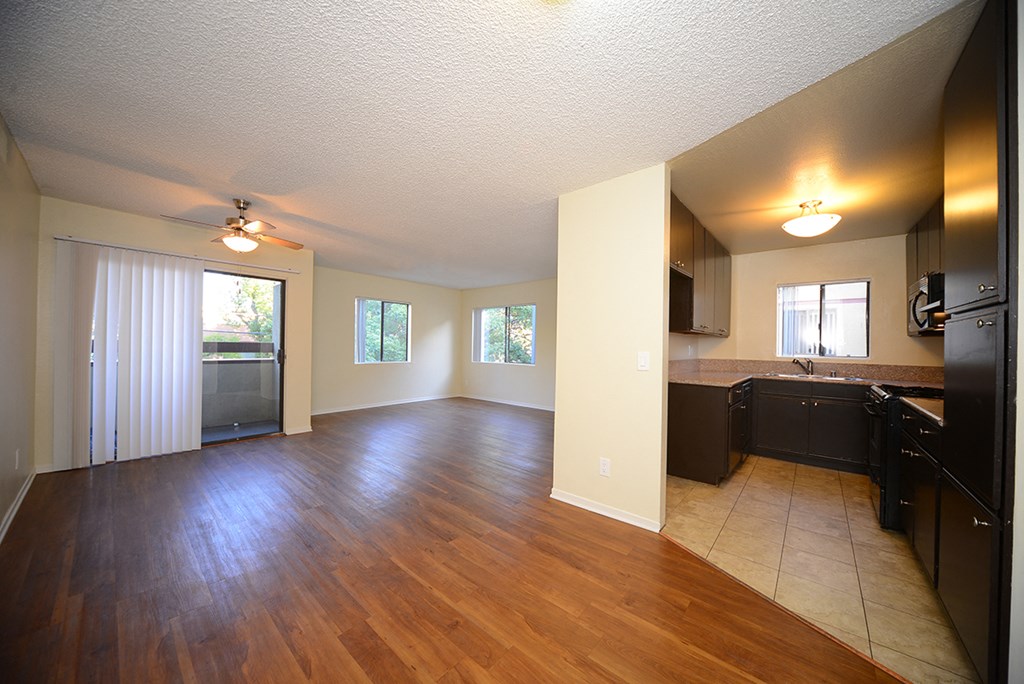 Monarch Terrace unfurnished living, dining. and kitchen area