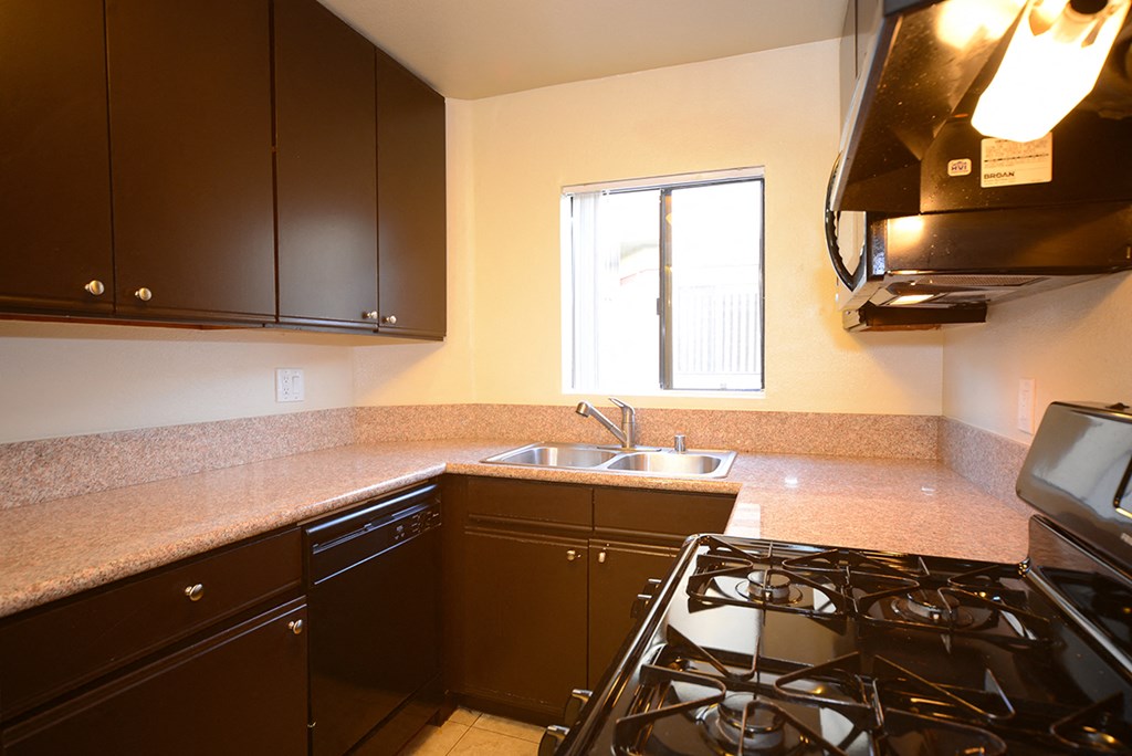 Monarch Terrace kitchen stove and countertops