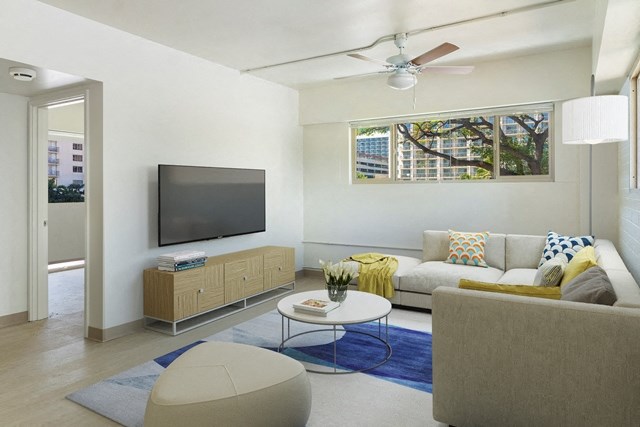 Kanekapolei Collection Living area with decor