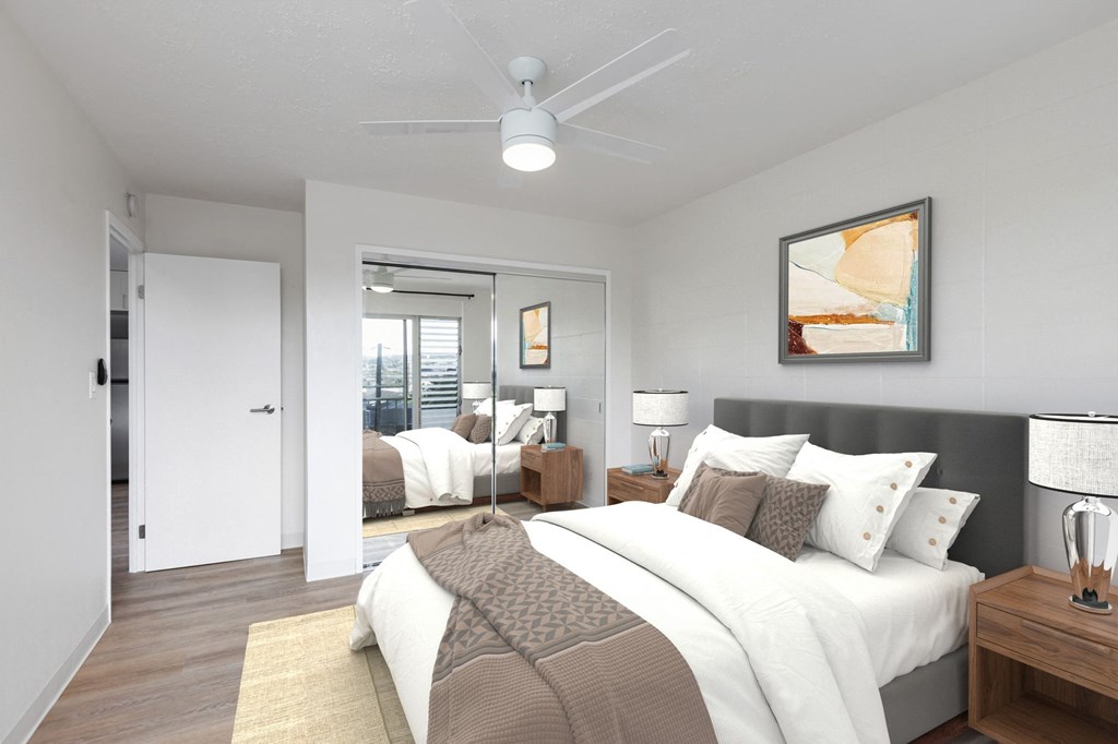 2848 Date St One Bedroom Staged-Main Bedroom Closet