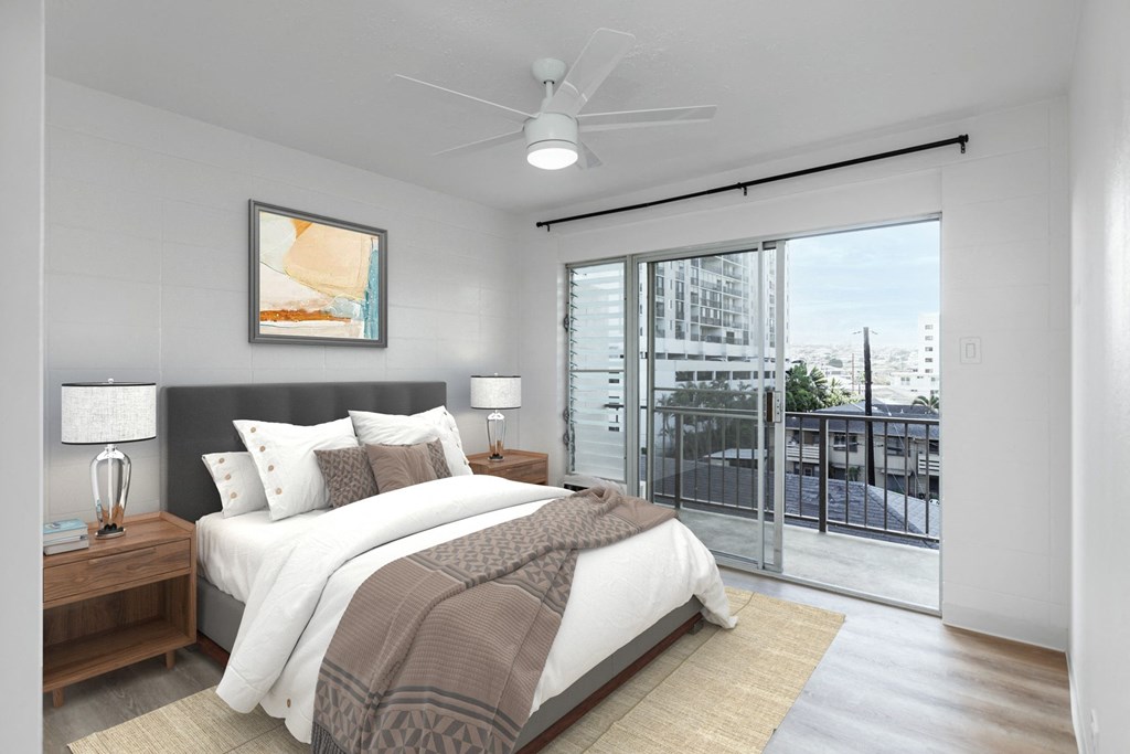 2848 Date St One Bedroom Staged-Main Bedroom