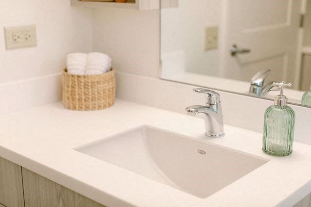 Kanekapolei Collection Bathroom Vanity and sink with decor