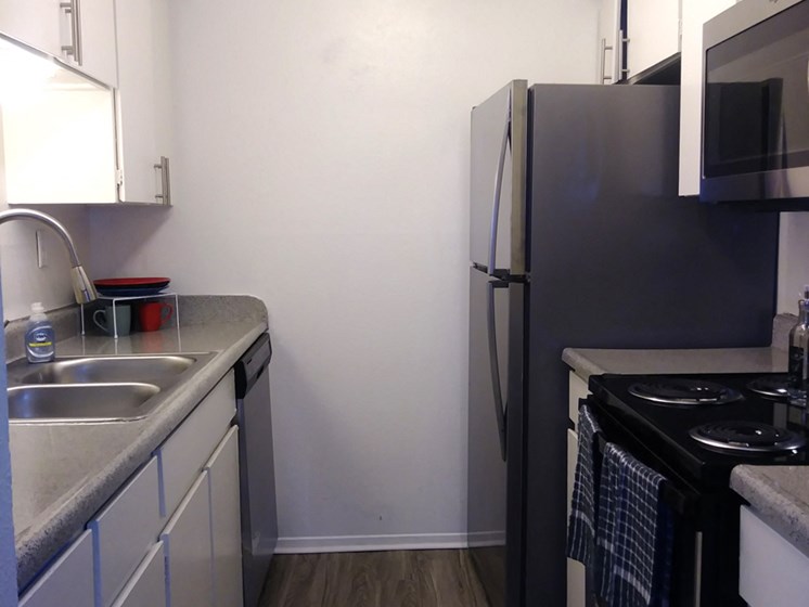 El Castillo Apartments kitchen area and alliances