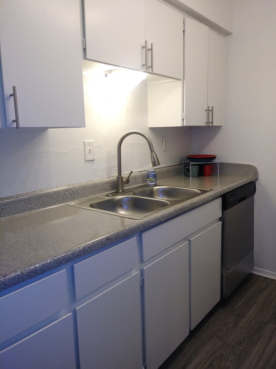 El Castillo Apartments kitchen area and alliances 