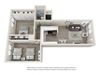 Via Esplanade 2 bedroom 1 bathroom floorplan Via Esplanade 2 bedroom 1 bathroom floorplan
