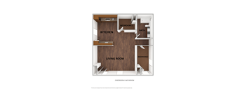 Village at Chowchilla two bedroom one bathroom floorplan