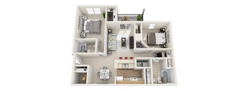 Clover Basin Village two bedroom floorplan