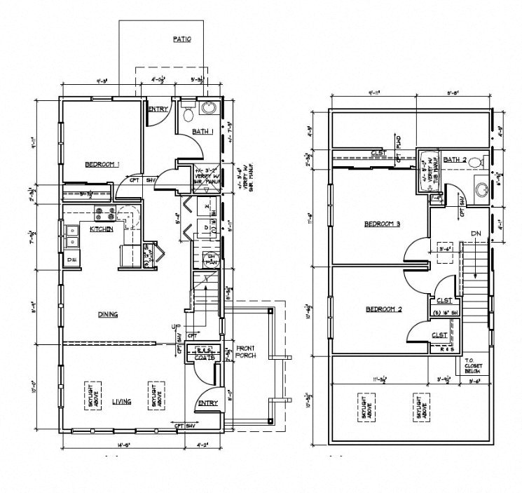 Fawcett Apartments 3 bedroom 2 bathroom floor plan