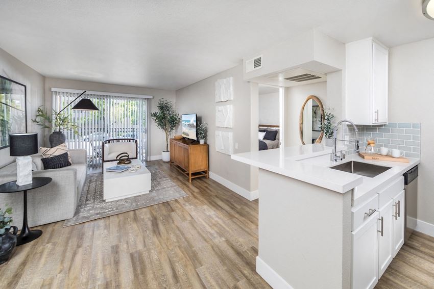 The Plaza at Sherman Oaks Luxury Apartments living room and a dining area - Photo Gallery