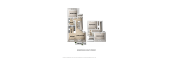 Chesapeake Bay Three Bedroom Two Bathroom Floorplan