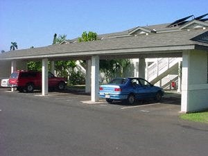 Front Street Apartments exterior building and covered parking