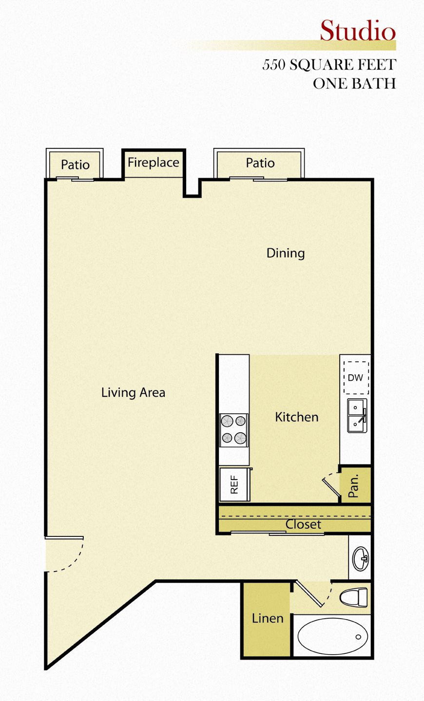 Woodman Lassen Apartments studio floor plan Woodman Lassen Apartments studio floor plan