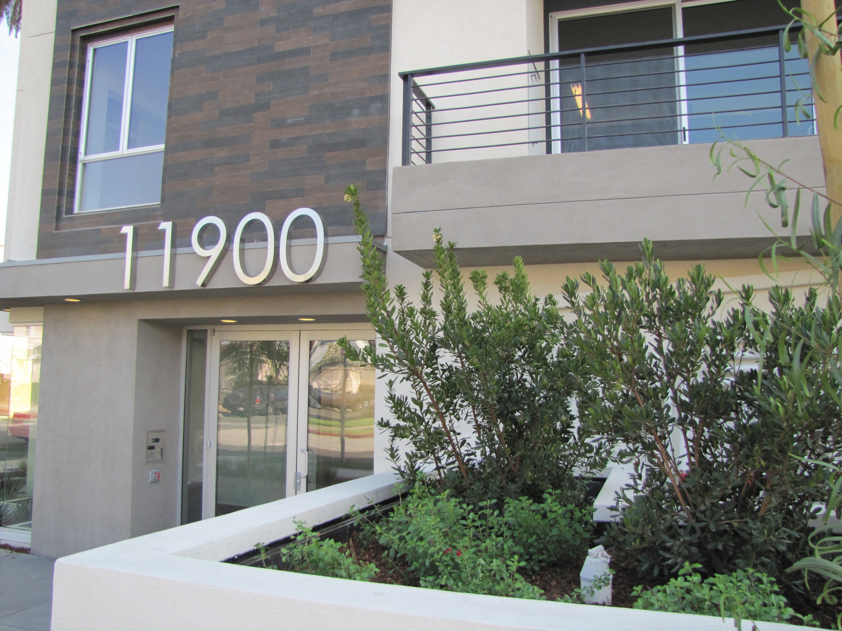 Azure the Residences exterior building planters