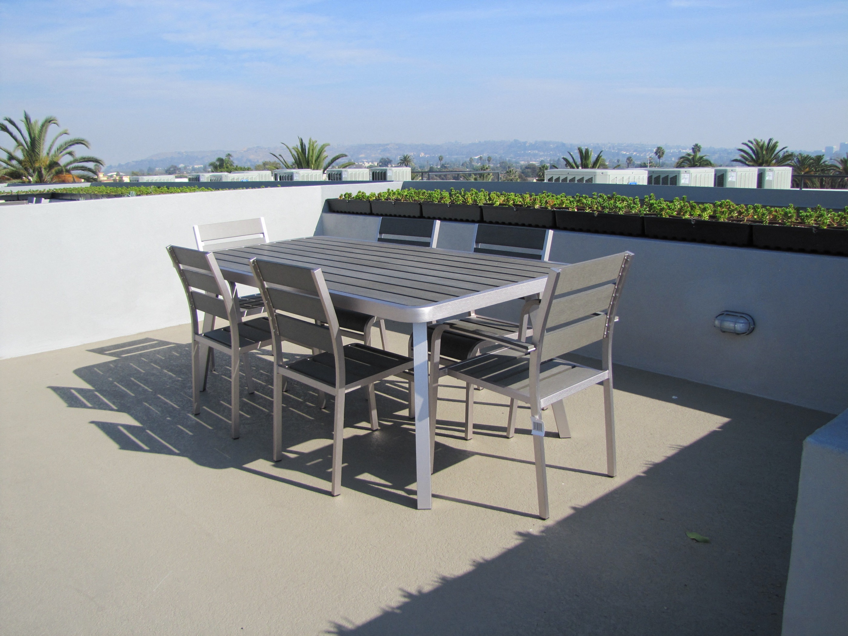 Azure the Residences rooftop dining area