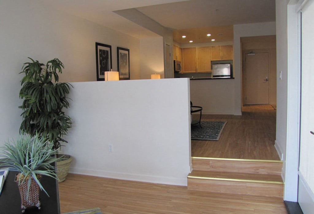 Mayfair Residences living area with room divider