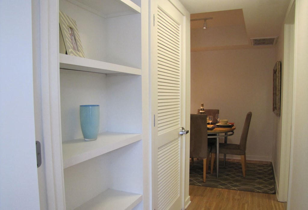 Mayfair Residences hallway decoration shelves