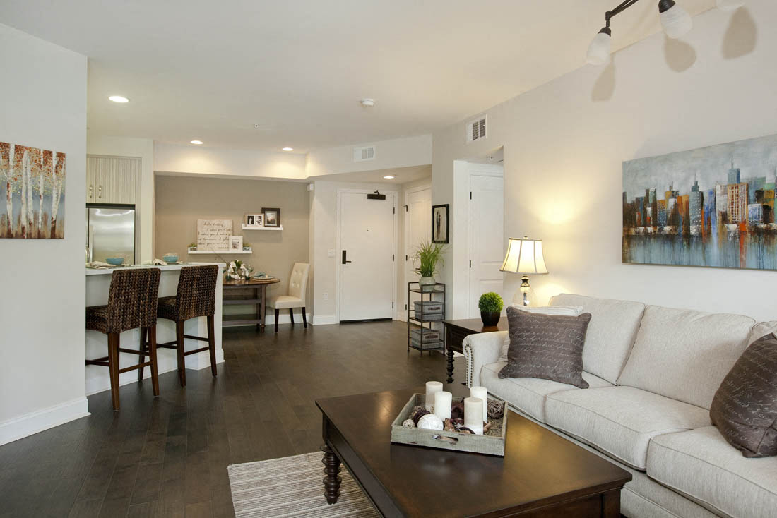 Horizons at Calabasas fully furnished living room