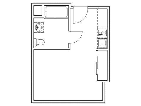 Criterion Promenade studio floor plan