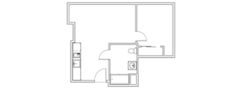 Criterion Promenade 1 bed 1 bath floor plan
