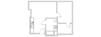 Criterion Promenade 1 bed 1 bath floor plan