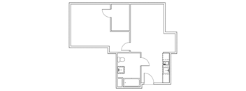 Criterion Promenade 1 bed 1 bath floor plan