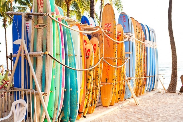 Stock photo of surfboards
