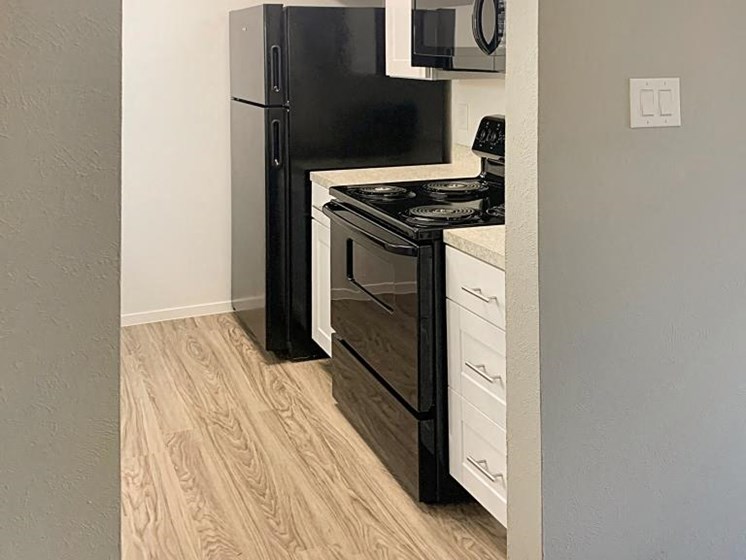 El Castillo Apartments kitchen area