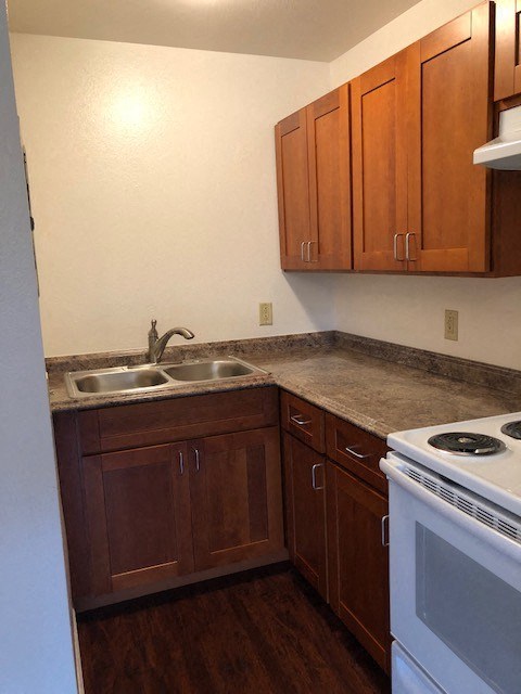 The Waterfront Apartments kitchen and counter