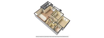Yolo Apartments 3D floor plan image
