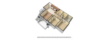 Yolo Apartments 3D floor plan image