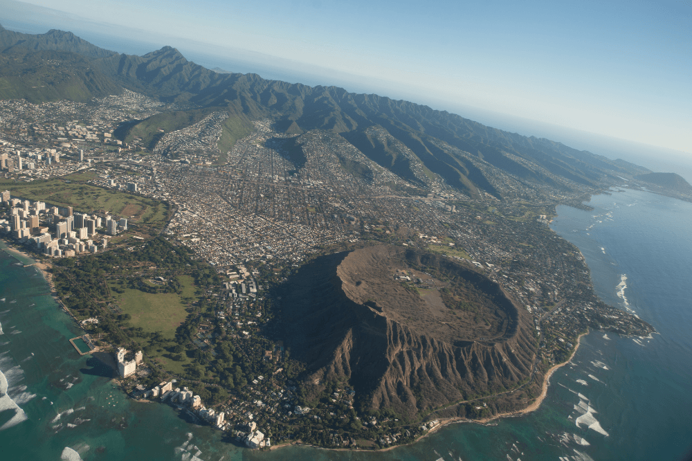 Aerial View of Punchbowl Crater