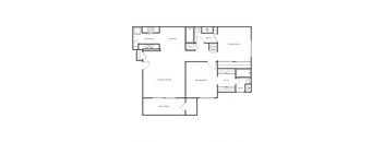 Artisan Oaks 2 Bed 2 Bath (Plan C) Floor Plan Image