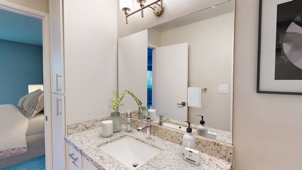 Artisan Oaks bathroom vanity apartment for rent