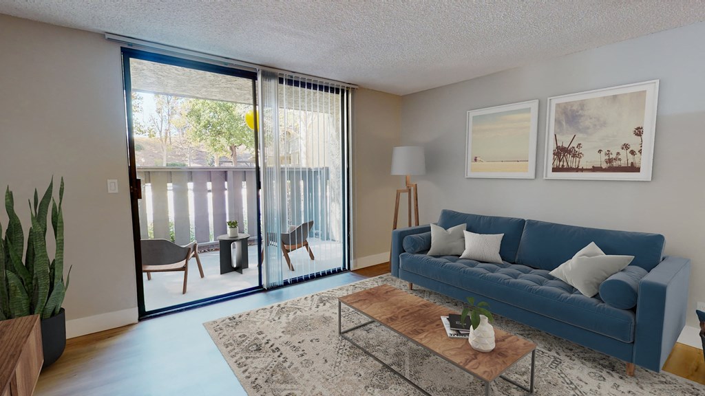 Artisan Oaks Living Room and Balcony