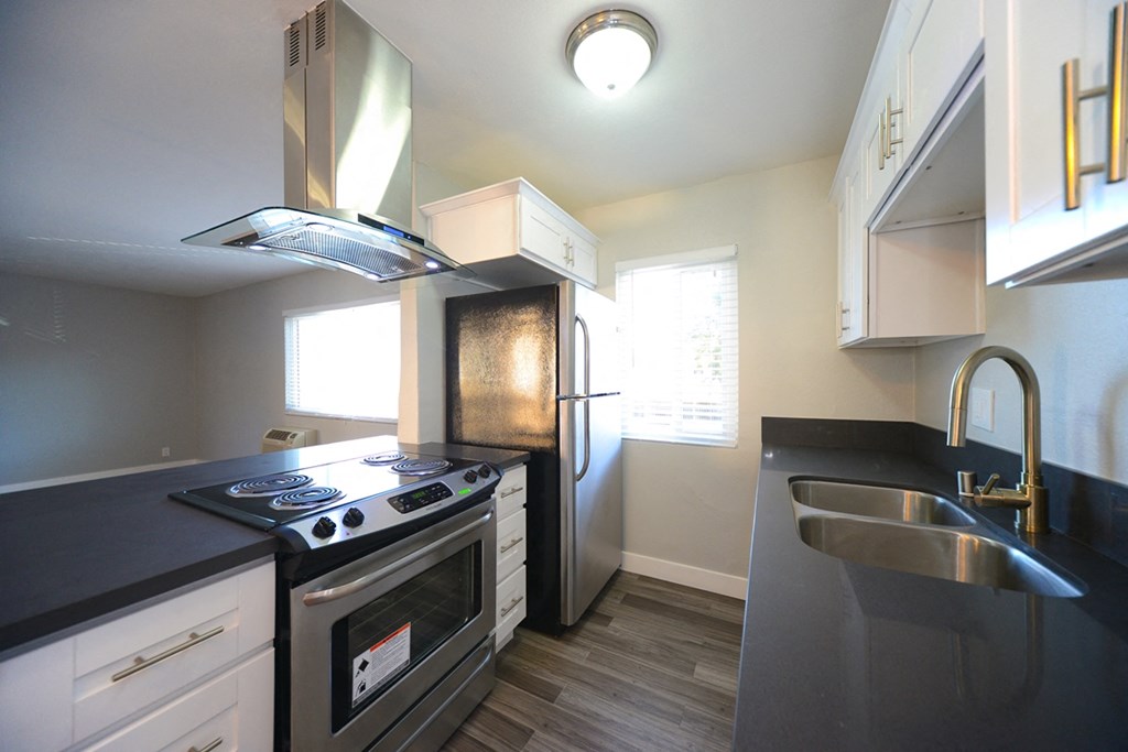 Atrium Court kitchen area with appliances