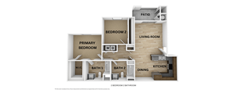 Avalon Family two bedroom two bathroom floorplan