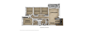 Avalon Family four bedroom two bathroom floorplan