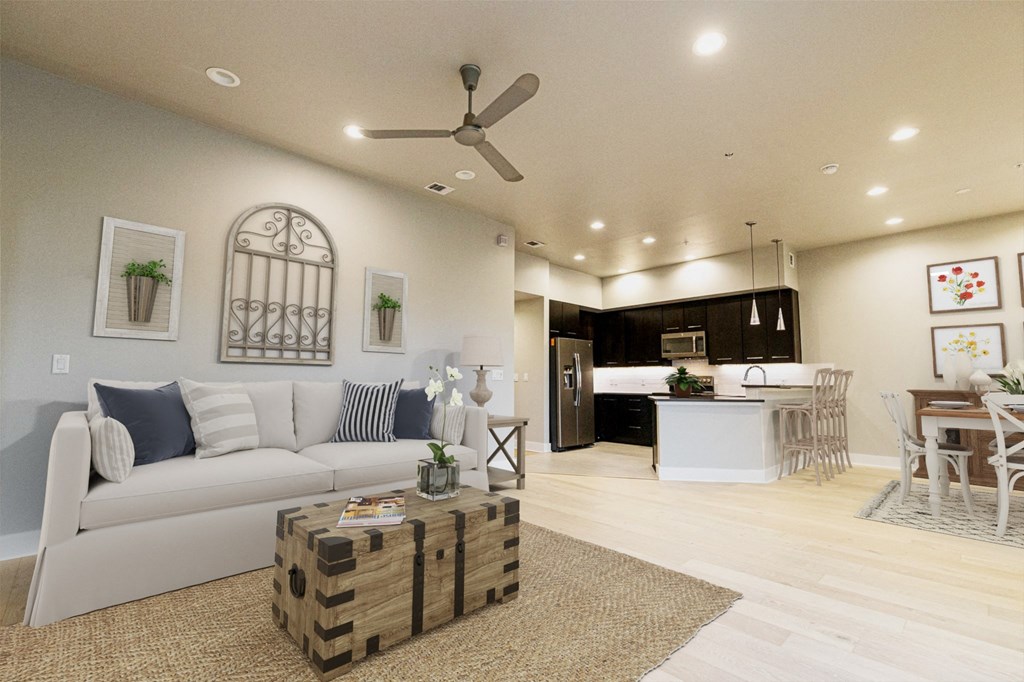 Austin apartment for rent staged