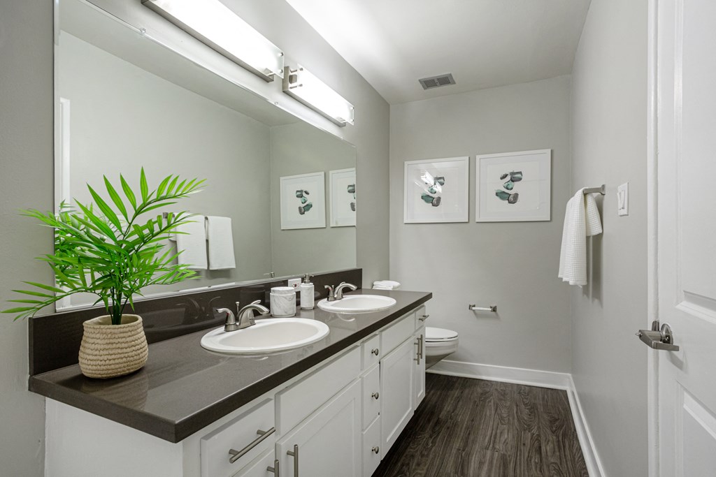 Axiom Westwood Double Sink Bathroom with Towel Bar