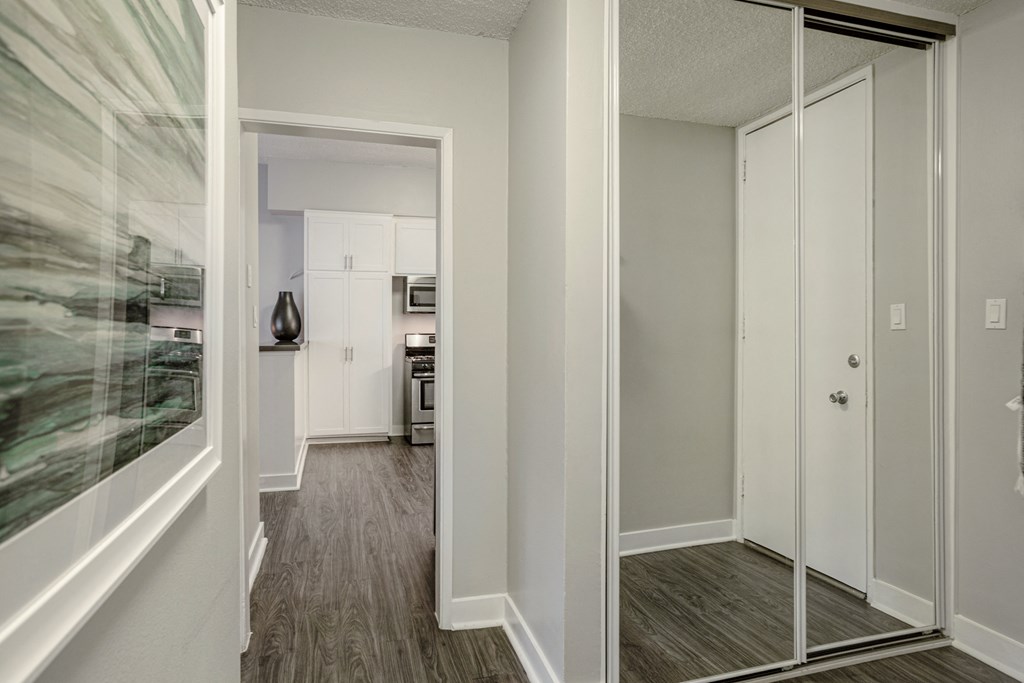 Axiom Westwood Hallway View from Bedroom to Kitchen