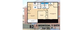 Trinity Park 2Bed 2Bath B2 Floorplan