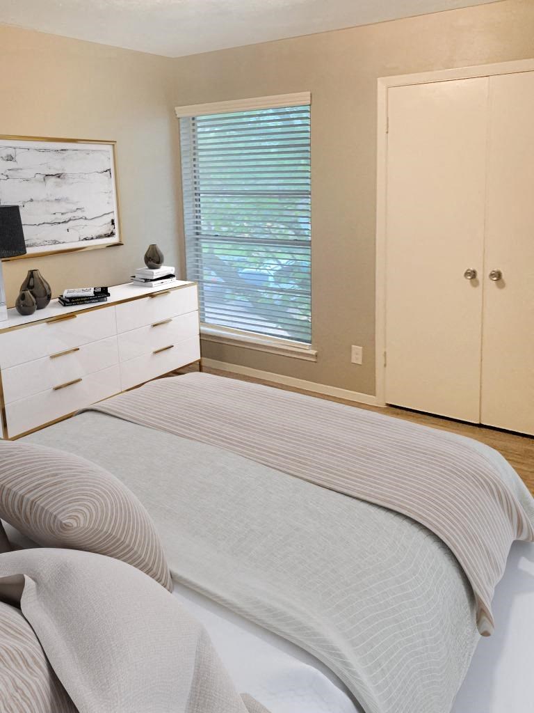 El Castillo Apartments bedroom with decor