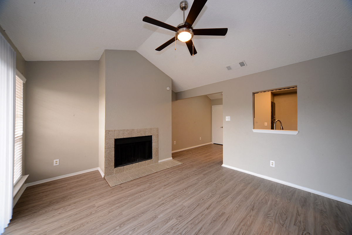 Brownstone Townhomes Living area with fireplace