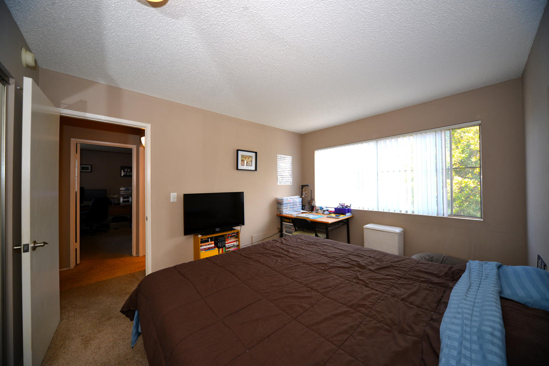 Ocean View Townhomes two bedroom one bathroom master bedroom reverse view