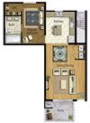 Taiko Village 1Bed 1Bath Floor Plan Taiko Village 1Bed 1Bath Floor Plan
