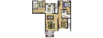 Taiko Village 3Bed 2Bath Floor Plan